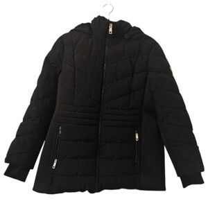 MICHAEL Michael Kors Black Quilted Hooded Puffer Jacket